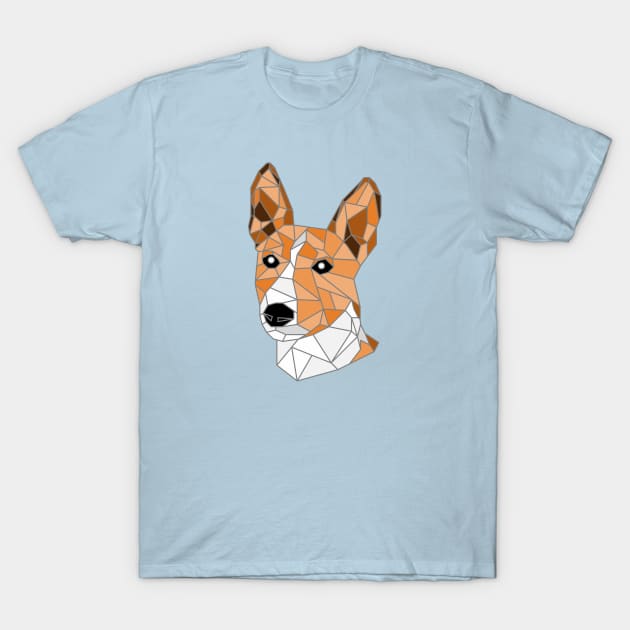 Basenji Stained Glass T-Shirt by inotyler